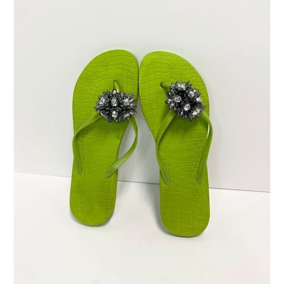 Lindsay Phillips Lime Green Switch Flop Flip Flop Size 10 - Picture 4 of 4